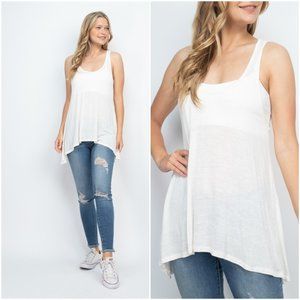 Sleeveless scoop neck Top